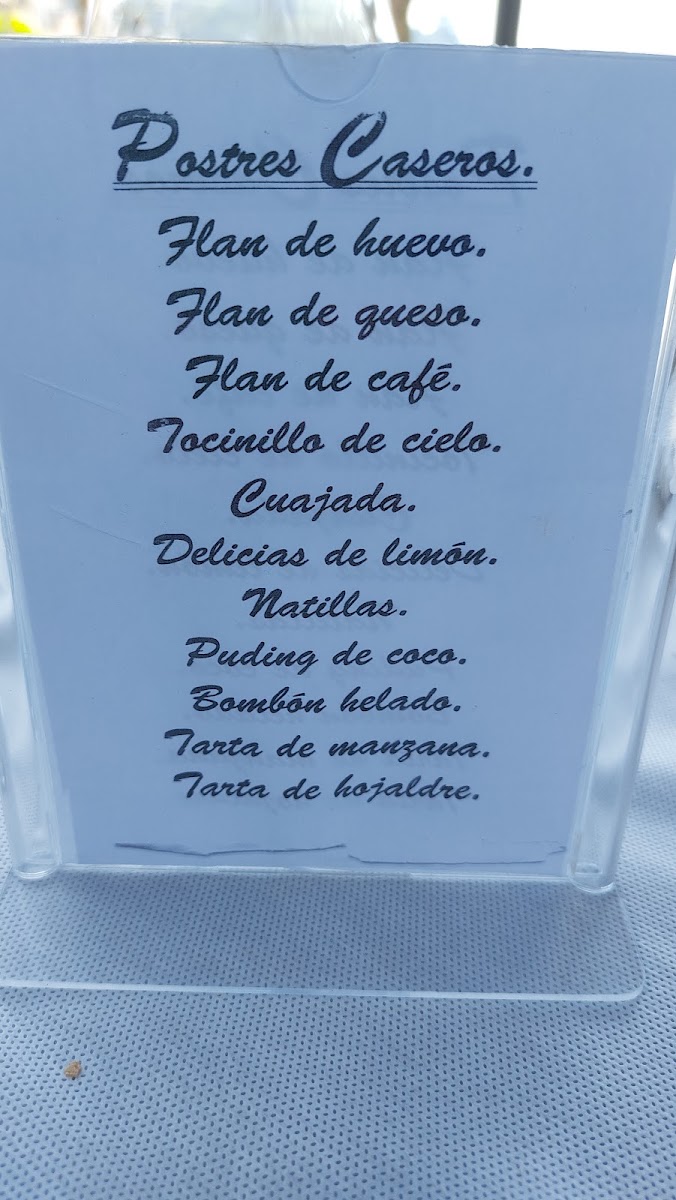 Cachupín Menu - Image 1