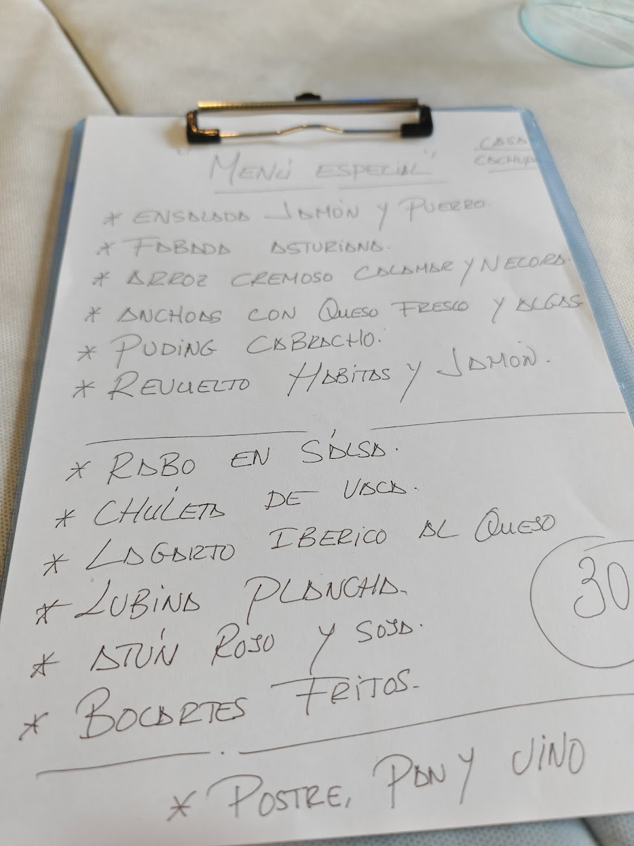 Cachupín Menu - Image 2